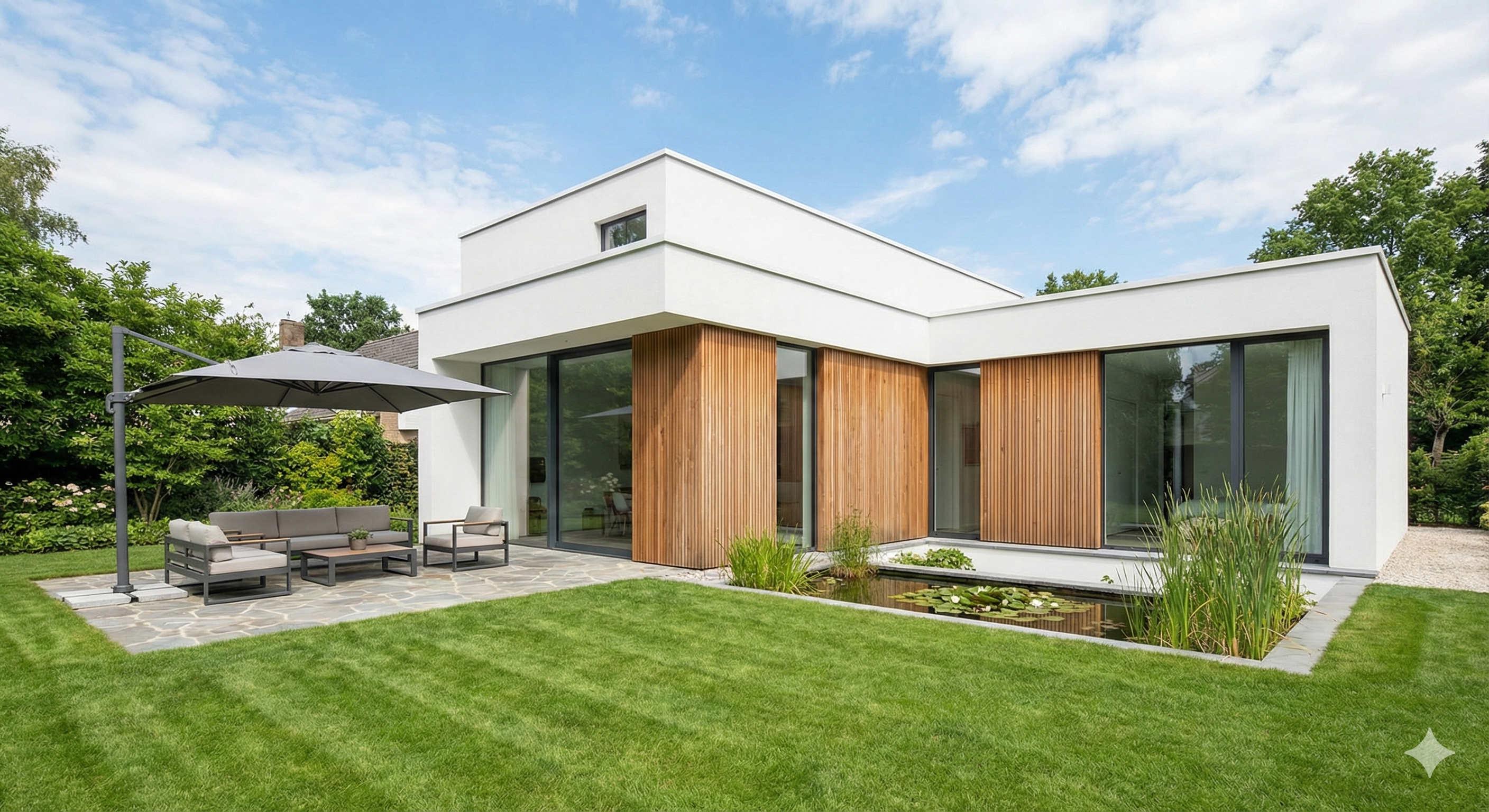 Modern wit huis - Engelaar en Engelaar gevelrenovatie